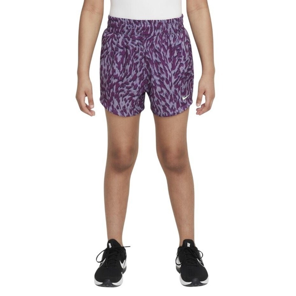 NET Nike One Girls Woven High-Waisted Shorts, Daybreak/Vapour Green, Size XL